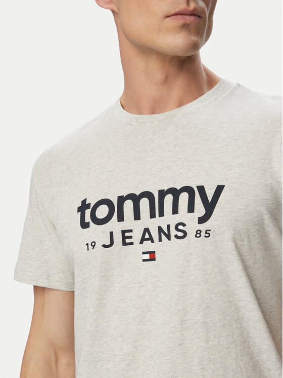 Tommy Jeans Tommy Jeans T-krekls Graphic DM0DM23376 Gaiši pelēka Slim Fit