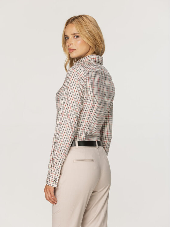 Willsoor Willsoor Koszula 61353 Beżowy Close Fit