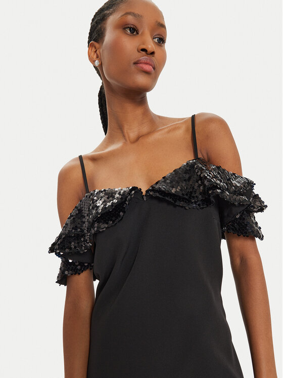 ViCOLO ViCOLO Coctailkleid TS0352 Schwarz Regular Fit