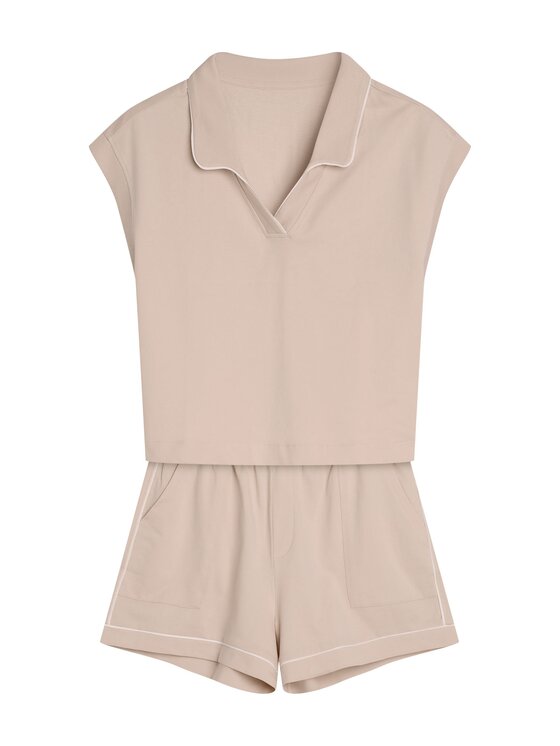 Esotiq Esotiq Komplet sportowy 43140 Beżowy Regular Fit