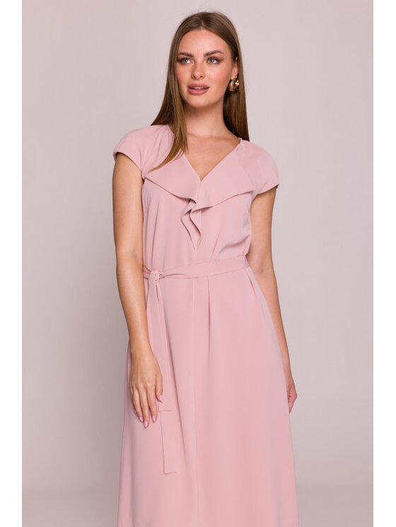 Stylove Stylove Sukienka codzienna S411 Różowy A-Line Fit
