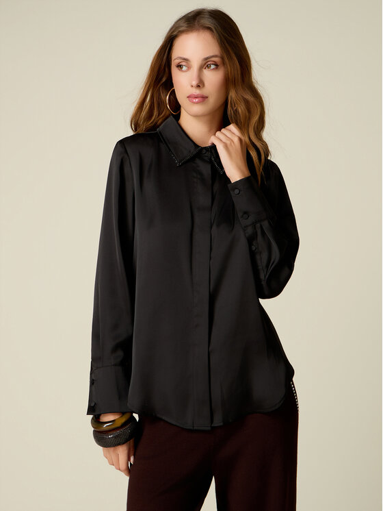 Oltre Oltre Camicia 5111R003255N033 Nero Regular Fit