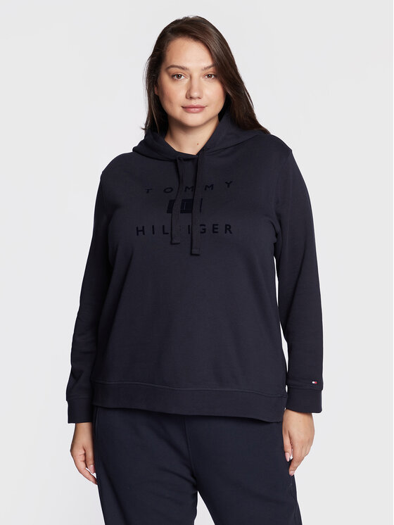 Felpa Flock Logo WW0WW32822 Blu scuro Regular Fit