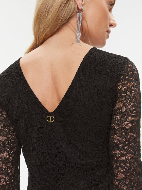 TWINSET TWINSET Rochie cocktail 232TT2110 Negru Regular Fit