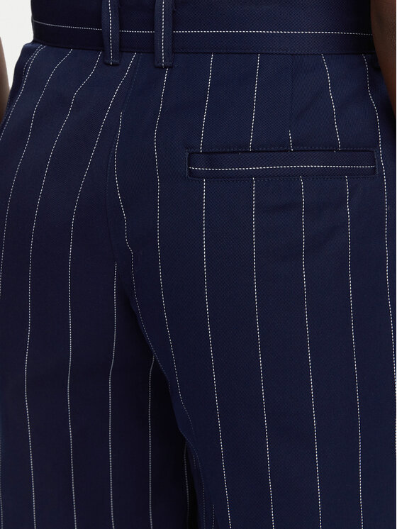 adidas adidas Bermude Pinstripe JC7683 Tamnoplava Loose Fit