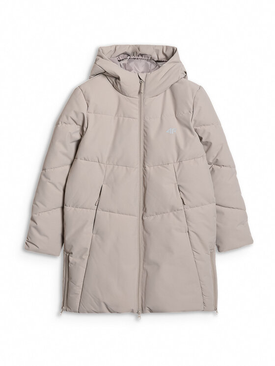 4F 4F Płaszcz zimowy OUTERWEAR Beżowy Regular Fit