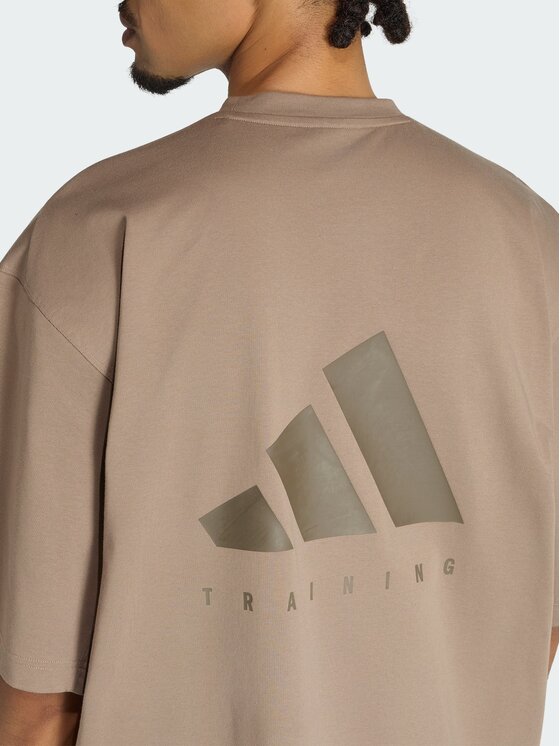 adidas adidas Koszulka techniczna 151931 Beżowy Oversize