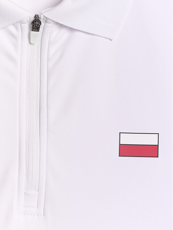 4F 4F Polo STREFA KIBICA Biały Slim Fit