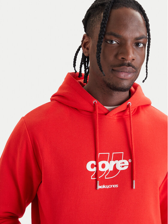 Jack & Jones Jack & Jones Majica dugih rukava Club 12290001 Crvena Relaxed Fit