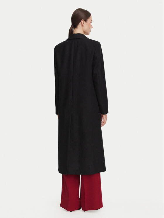 HUGO HUGO Volneni plašč Mojeni 50569838 Črna Relaxed Fit