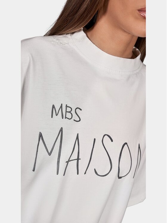 MADE BY SOCIETY MADE BY SOCIETY T-Shirt Signe - T27581 Biały Basic Fit