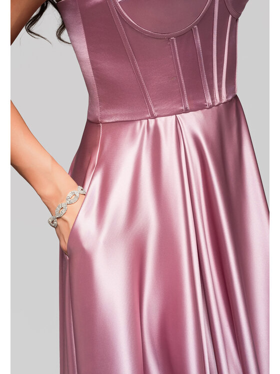 Ombre Ombre Sukienka koktajlowa LA-OM-DLR160 Różowy Regular Fit
