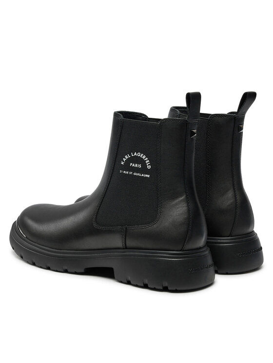 KARL LAGERFELD KARL LAGERFELD Kotníková obuv s elastickým prvkem KL13060 Černá