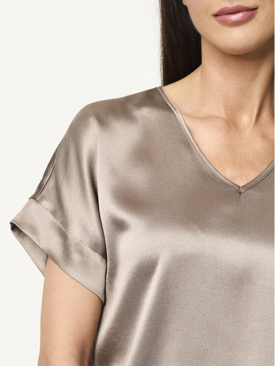 KMX KMX Bluzka 504500005 Brązowy Straight Fit