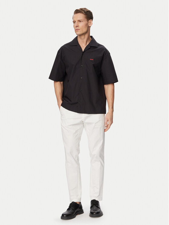 HUGO HUGO Marškiniai Espino 50560580 Juoda Oversize