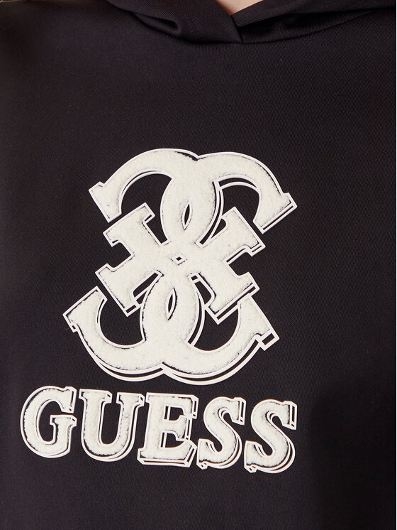 Guess Guess Bluză V5YQ01 KCX22 Negru Regular Fit