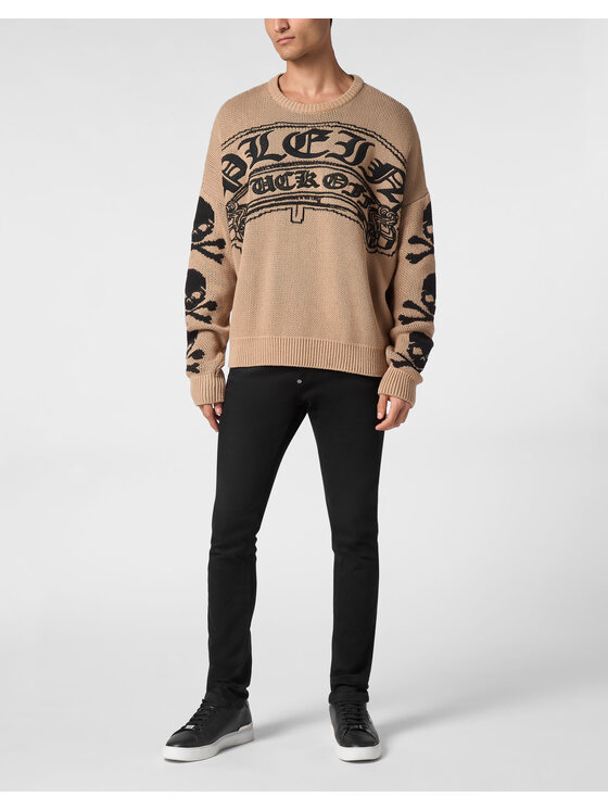 PHILIPP PLEIN PHILIPP PLEIN S dlouhým rukávem 11483 Béžová Regular Fit