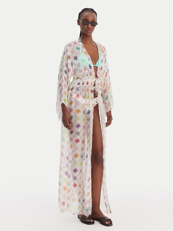 Guess Guess Pludmales kleita E6GK08 WE550 Balts Regular Fit