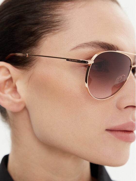 Trussardi Trussardi Okulary przeciwsłoneczne TSM3015 Złoty