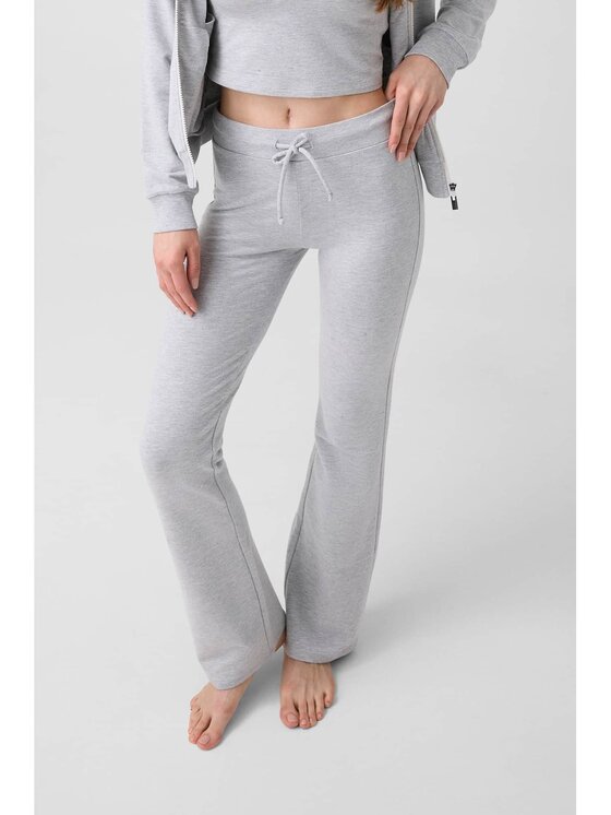 Guess Guess Kalhoty z materiálu 183065 Šedá Slim Fit
