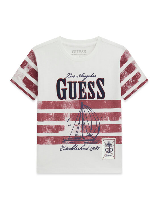 Guess Guess T-Shirt N6RI15 K6XN1 Λευκό Regular Fit