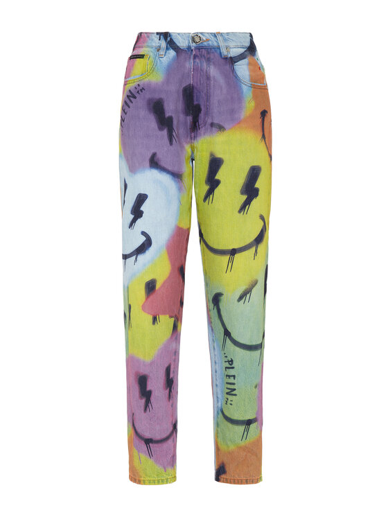 PHILIPP PLEIN PHILIPP PLEIN Jeansy 15625 Kolorowy Mom Fit