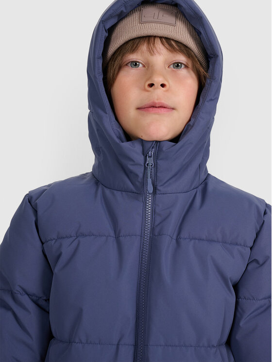 4F 4F Kurtka puchowa 4FJRAW25TDJAM0805-32S Granatowy Regular Fit