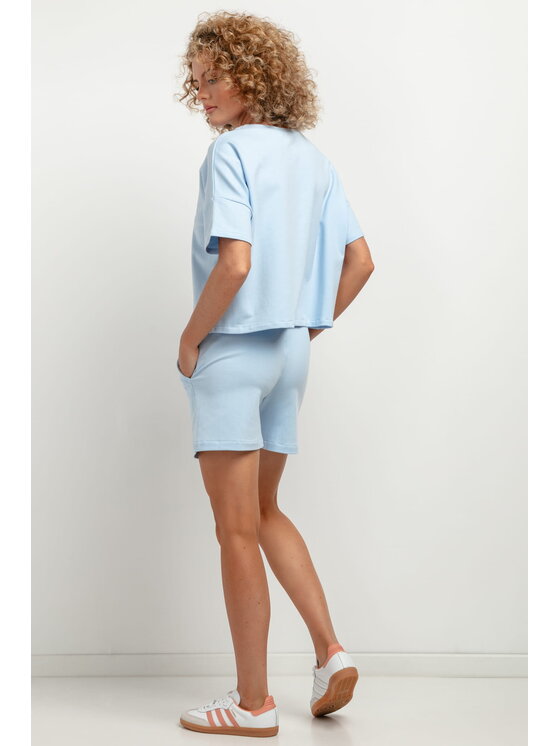 Tessita Tessita Szorty T385 Niebieski Straight Leg