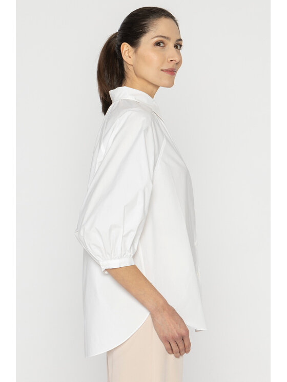 Deni Cler Milano Deni Cler Milano Koszula T-DC-1234-D2-10-10-1 Biały Loose Fit