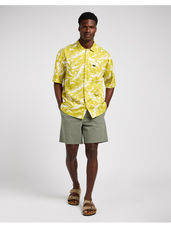 Lee Lee Koszula LEE CAMP SHIRT Żółty Relaxed Fit