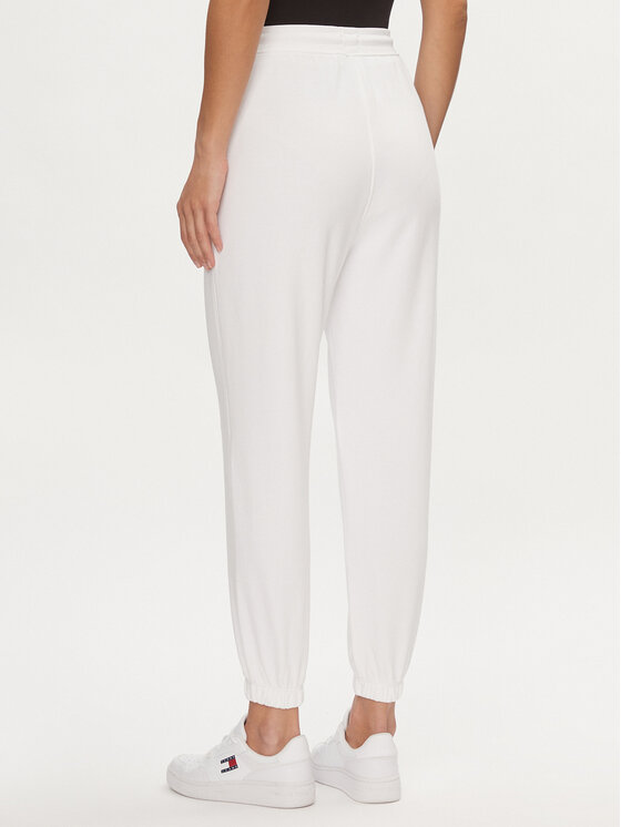 Tommy Jeans Tommy Jeans Pantaloni da tuta Script DW0DW17771 Bianco Relaxed Fit