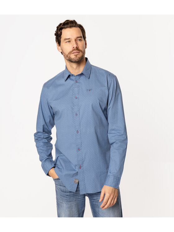 Lee Cooper Lee Cooper Koszula REY ML48 Niebieski Regular Fit