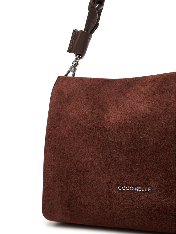 Coccinelle Coccinelle Ročna torba P6P Boheme Suede Bimaterial E1 P6P 58 01 01 Rjava