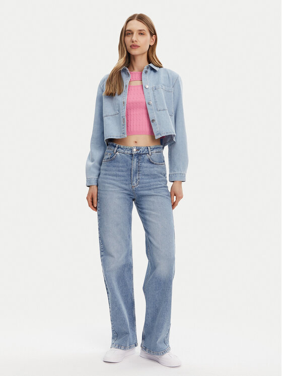 JDY JDY Džínsová bunda Marly 15338847 Modrá Oversize