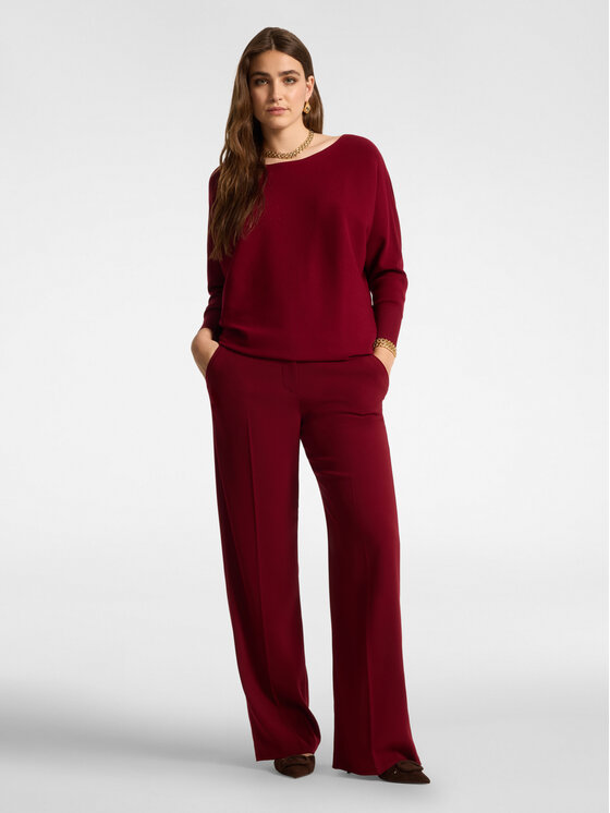 Elena Mirò Elena Mirò Sweter M011Z000770N036 Bordowy Over Fit