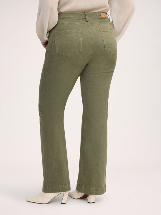 Fiorella Rubino Fiorella Rubino Pantaloni di tessuto P075T005472N015 Verde Flare Fit