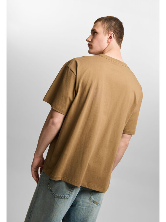 PROSTO. PROSTO. T-Shirt Damage Target Beżowy Oversize