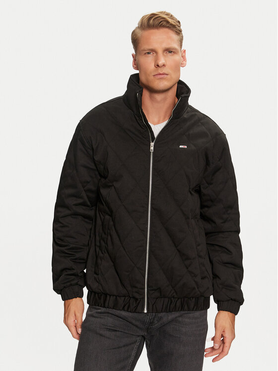 Tommy Jeans Prechodná bunda Essential DM0DM19633 Čierna Regular Fit