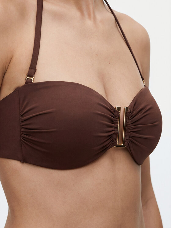 Max Mara Beachwear Max Mara Beachwear Vrchní část bikin Amelia 2616821239 Tmavě hnědá