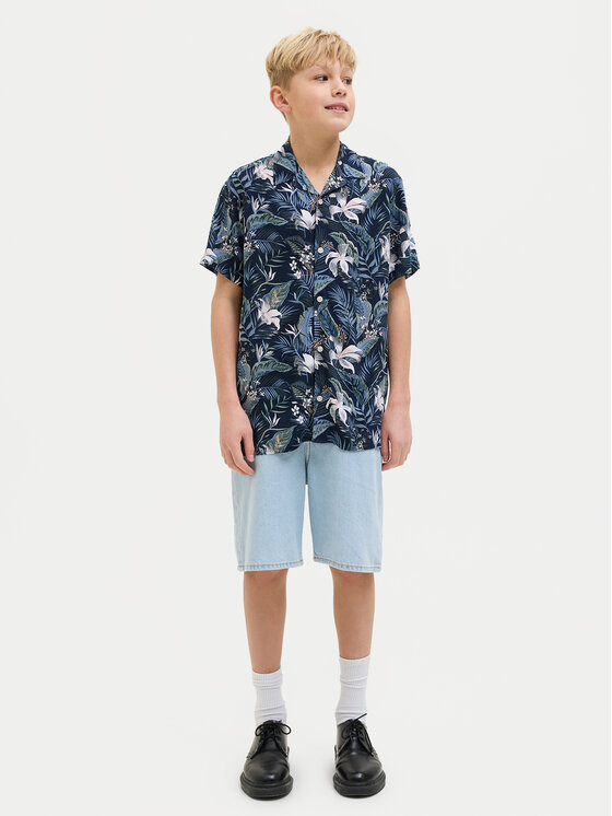 Jack&Jones Jack&Jones Srajca Jeff Tropical 12269119 Mornarsko modra Relaxed Fit