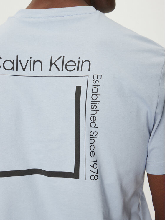 Calvin Klein Calvin Klein T-shirt Linear Box Logo K10K114152 Celeste Regular Fit