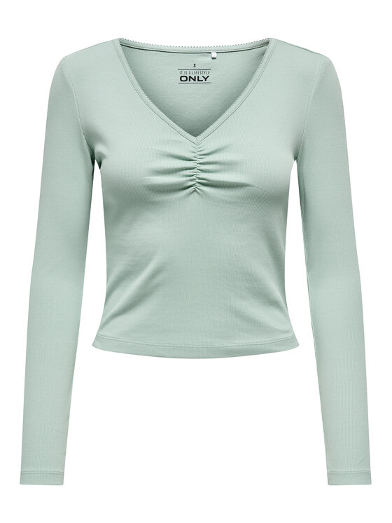 ONLY ONLY Bluzka Betty 15365756 Zielony Standard Fit
