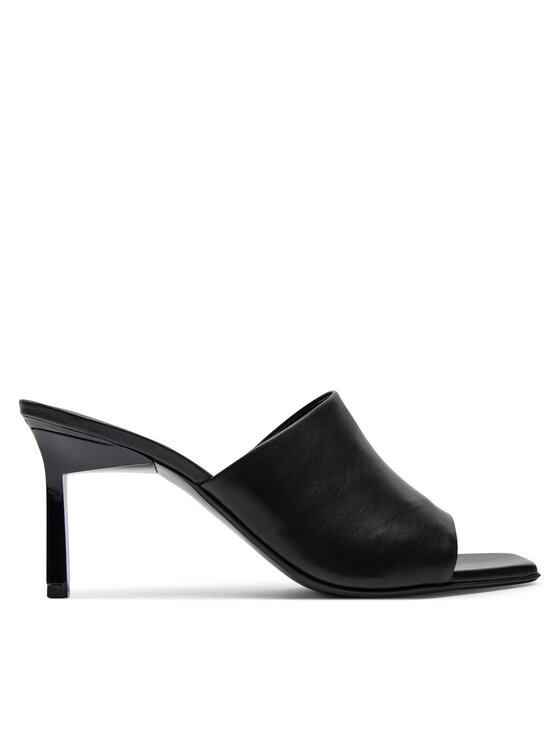 Şlapi Calvin Klein Heel Mule 70 Lth HW0HW01948 Negru