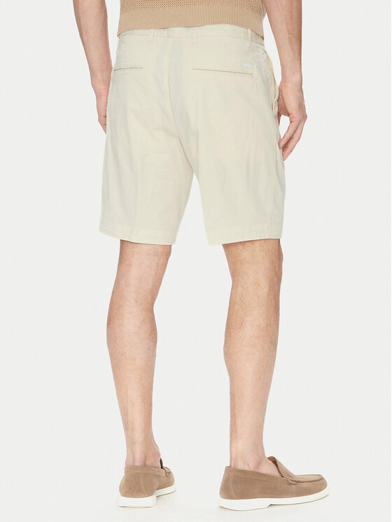 BOSS BOSS Pantalon scurți din material H-Slice 50540743 Écru Regular Fit