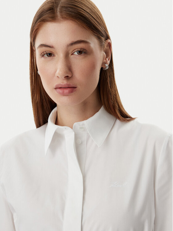 KARL LAGERFELD KARL LAGERFELD Сукня-сорочка B2W13017 Білий Regular Fit