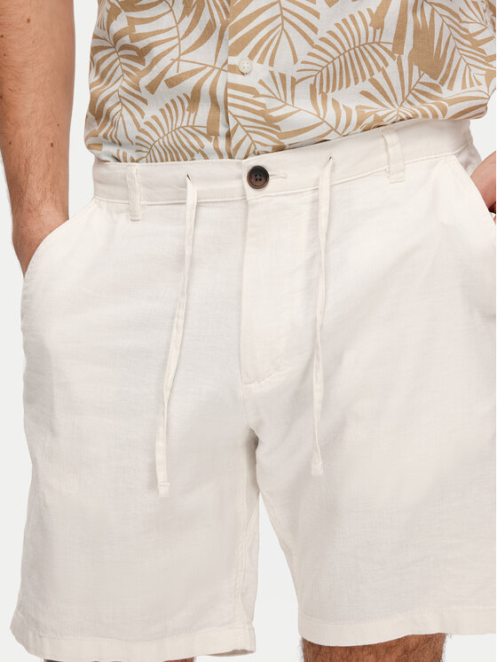 Selected Homme Selected Homme Szorty materiałowe Brody 16087638 Écru Regular Fit