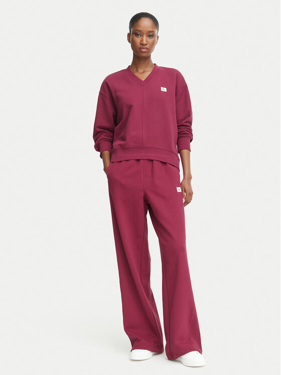 Calvin Klein Jeans Calvin Klein Jeans Spodnie dresowe LV047C249G Czerwony ciemny Regular Fit