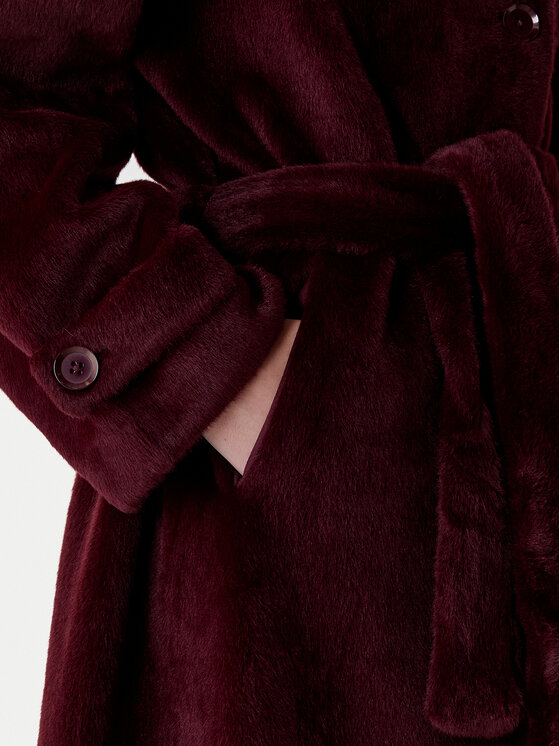 Dixie Dixie Кожено палто K330Y009A Бордо Regular Fit