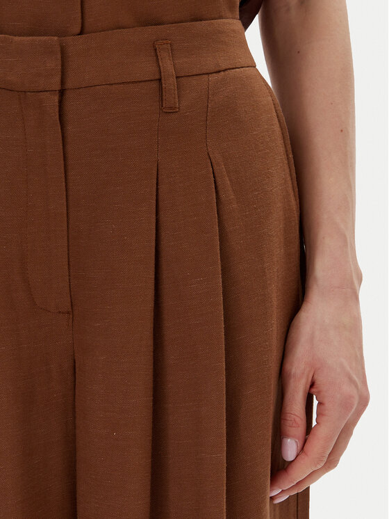 Herskind Herskind Hlače iz tkanine 5503840 Rjava Regular Fit