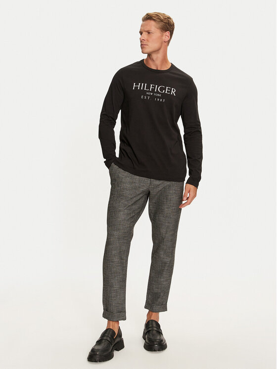 Tommy Hilfiger Tommy Hilfiger Hosszú ujjú MW0MW36502 Fekete Regular Fit